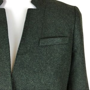 Talbots wool cashmere olive tailored Italy blazer